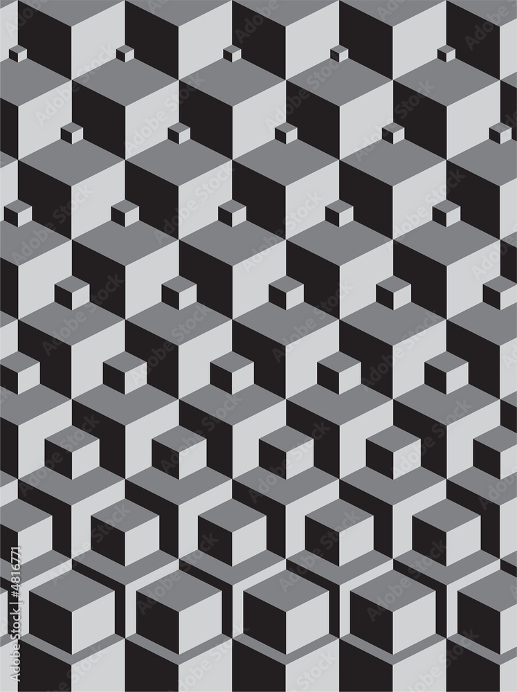 escher escher inspired stacking cubes art Stock イラスト | Adobe Stock