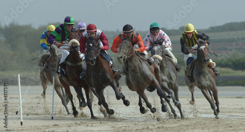 Photography Course de plat sur hippodrome marin