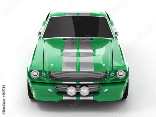 Wallpaper Mural Green Classical Sports Car