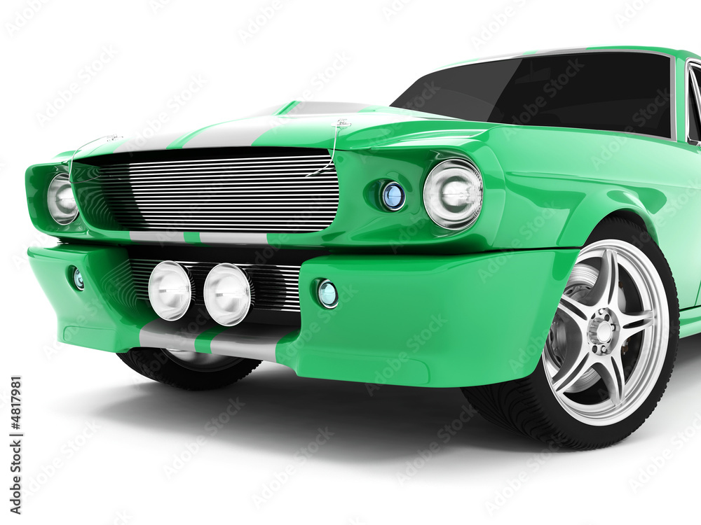 Samolepka Green Classical Sports Car