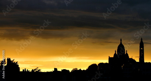 coucher de soleil, montmartre, Paris