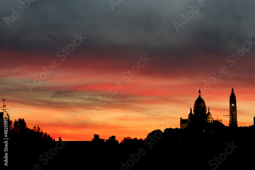 coucher de soleil, montmartre, Paris © TAF