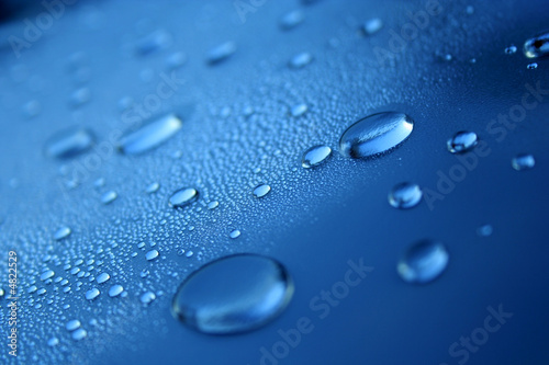 cool blue water droplets