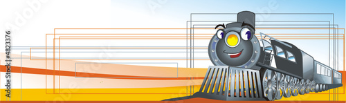 cartoon train