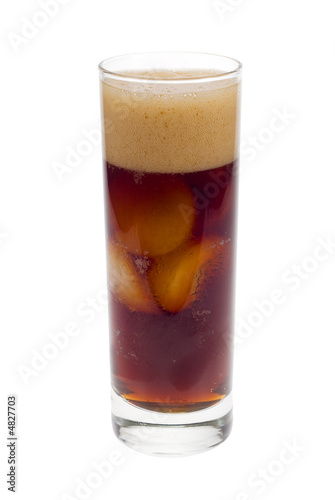 fresh cola with ice