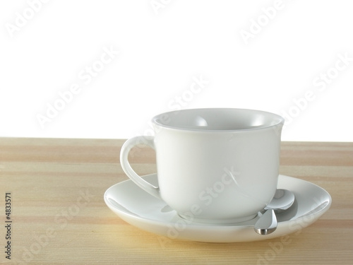 cofee cup on wooden table