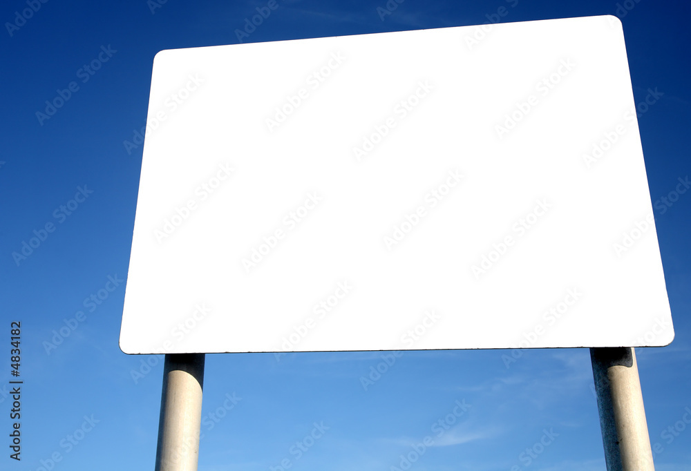 Fototapeta premium Large blank white billboard.