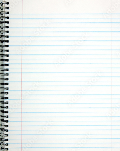 White lined notepad page.