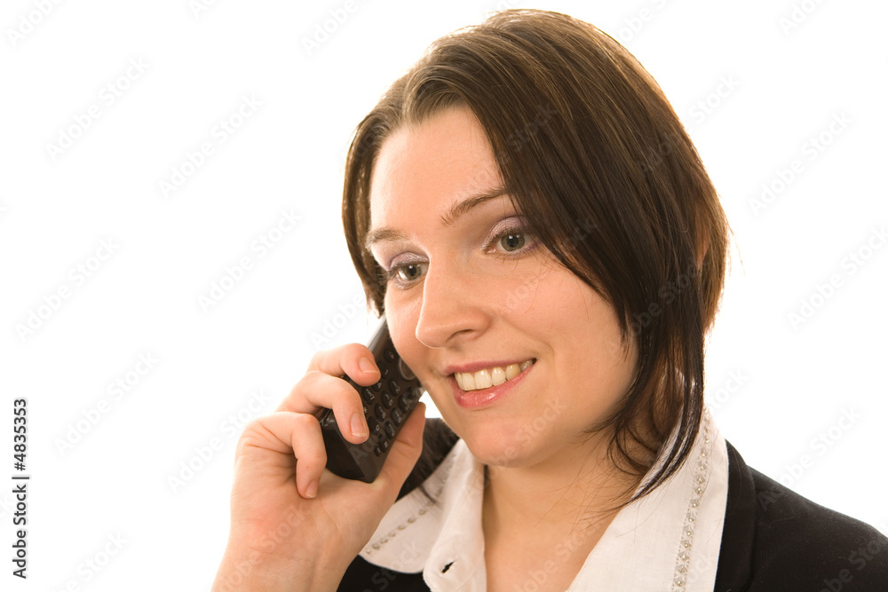 Attractive young woman calling by phone Attractive young woman calling by phone