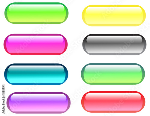 blank glass buttons