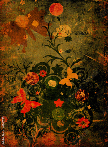 butterflies and flowers