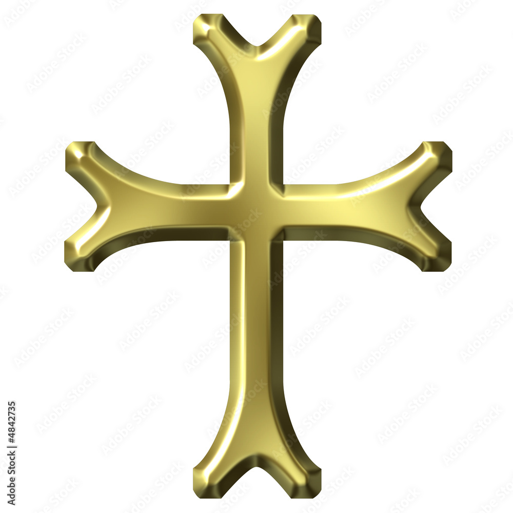 3D Golden Cross