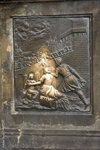 Photography Statue of St John Nepomuk ,Charles Bridge ,Prague, CzechRepublic