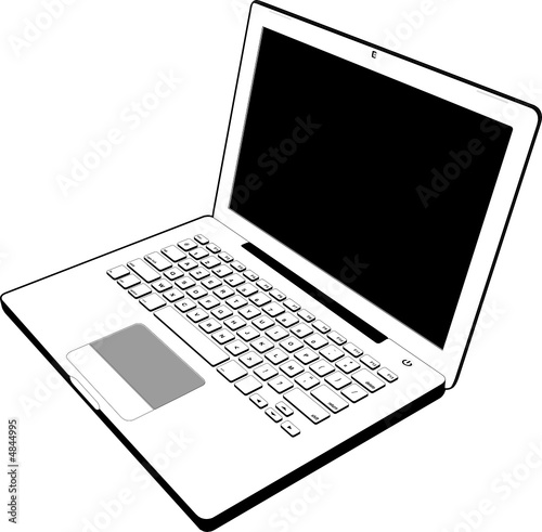 Ordinateur portable vectoriel