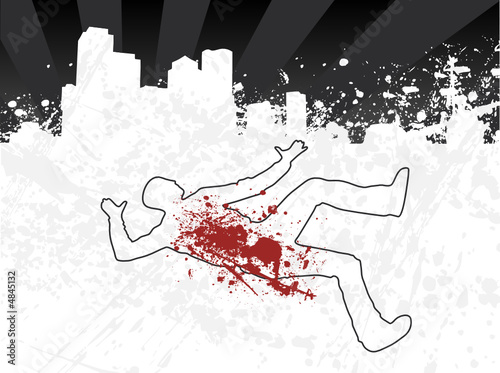 Chalk outline city