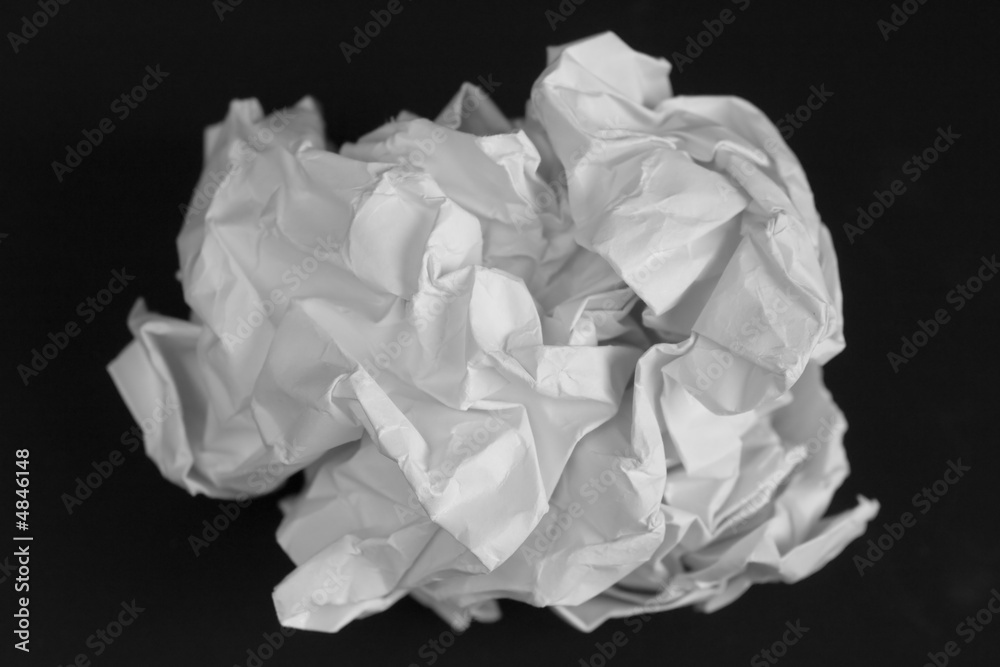 crumpled white paper