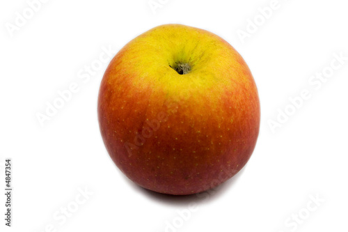 Yellow red apple isolated