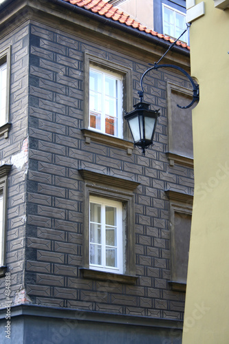 Obraz na płótnie Old style lantern in the Old Town in Wasaw, Poland w salonie
