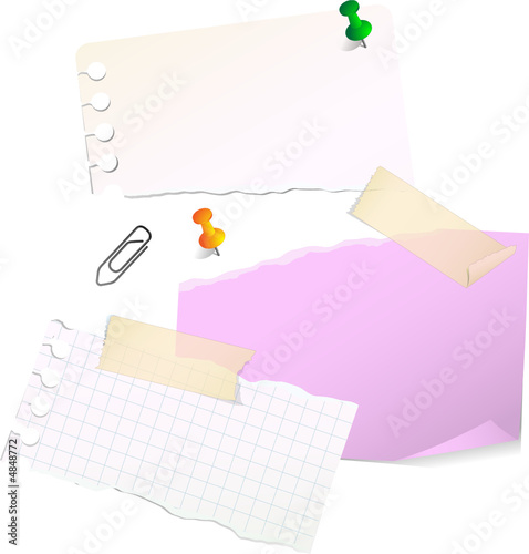 Notes papier, image vectorielle
