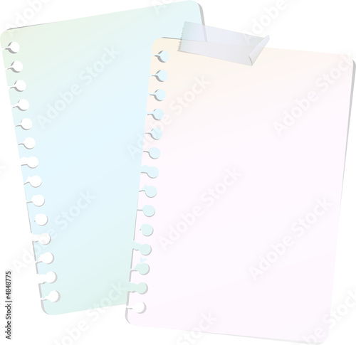 Obraz na płótnie Notes papier, image vectorielle w salonie