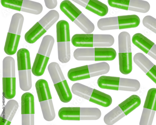 Green and White Capsules/Pills