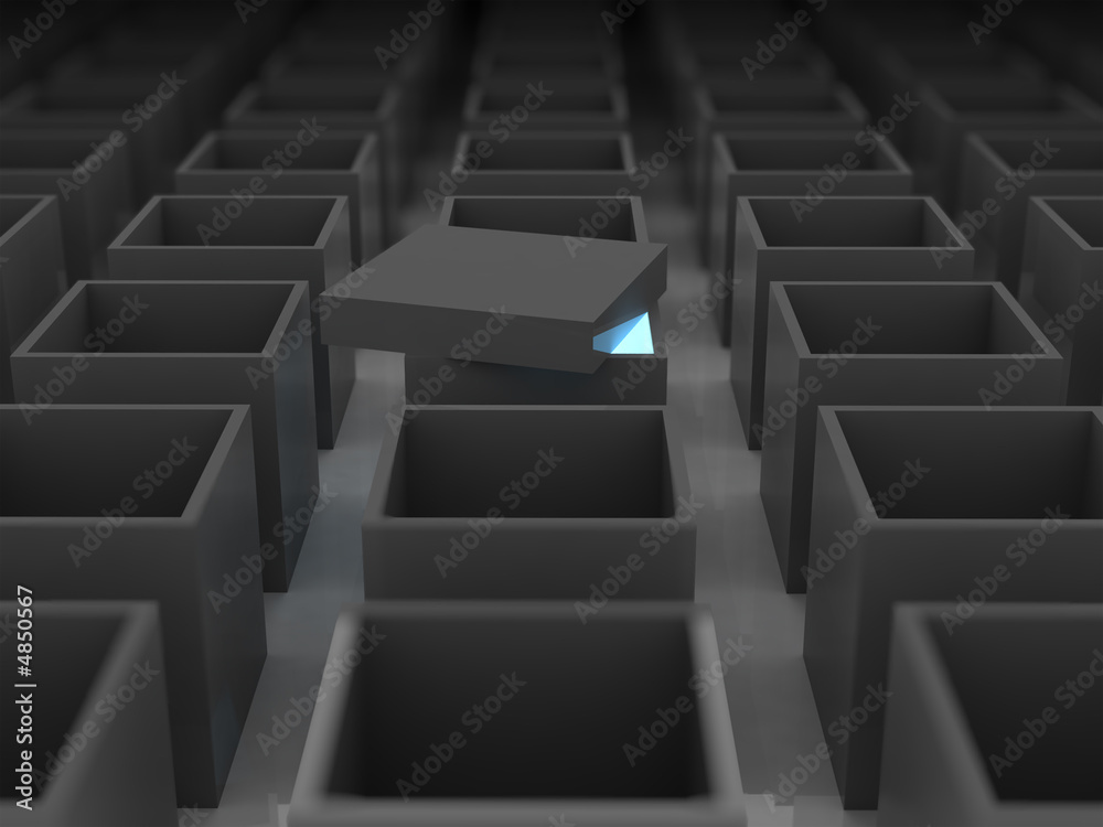 Obraz premium One box not opened (opportunity)