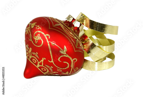 Red Christmas Decoration with Gold Detail