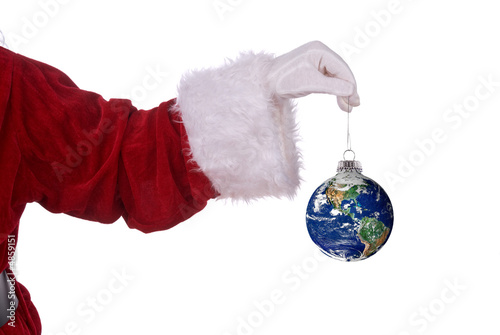 Santa Claus with Earth ornament