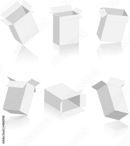 Boites de cartons vectorielles, facilement modifiables !
