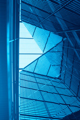 Abstract blue architecture