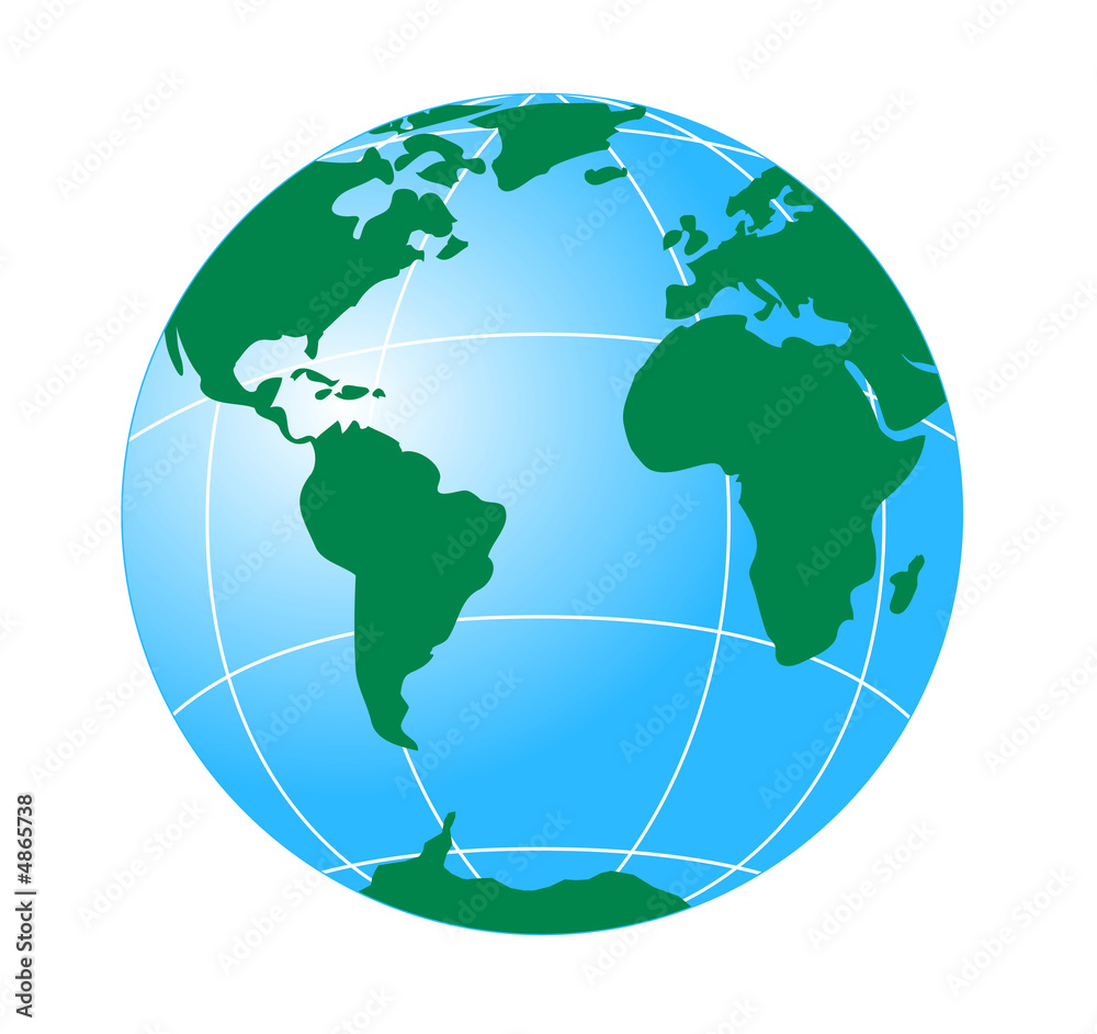 Fototapeta premium Globe showing America and Africa