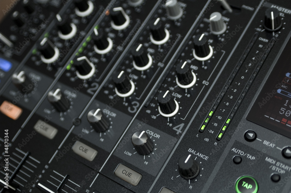 professional dj mixing device studio audio mix buttons