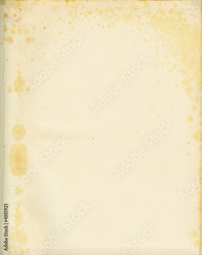 yellowed paper sheet from old book