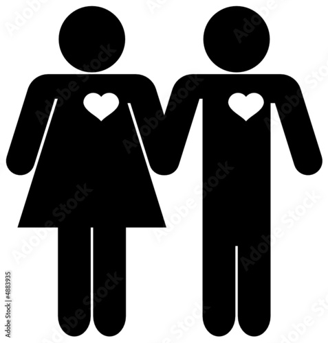 silhouettes d'un couple amoureux