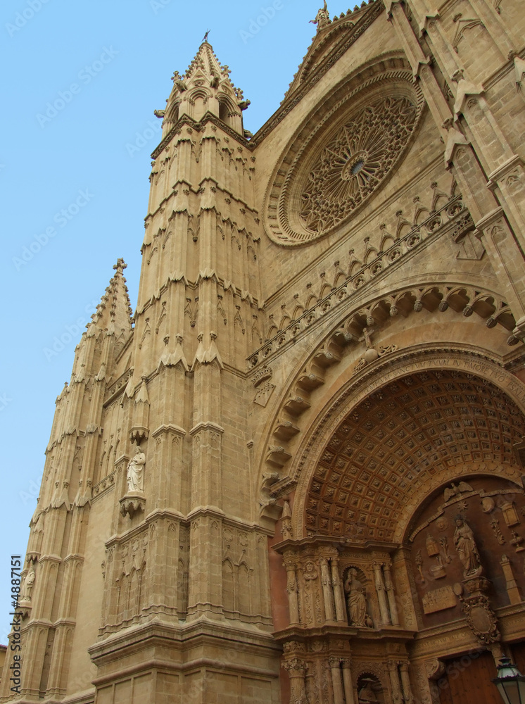 Facade of cathedral in Palma
