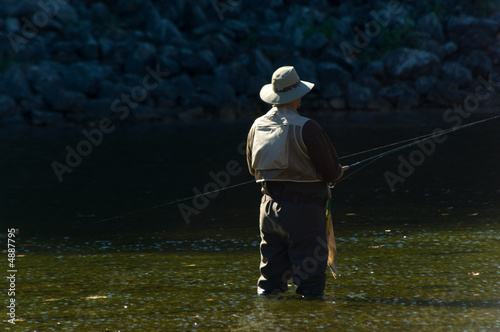 Fisherman on river