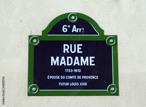 Canvas Print Rue Madame