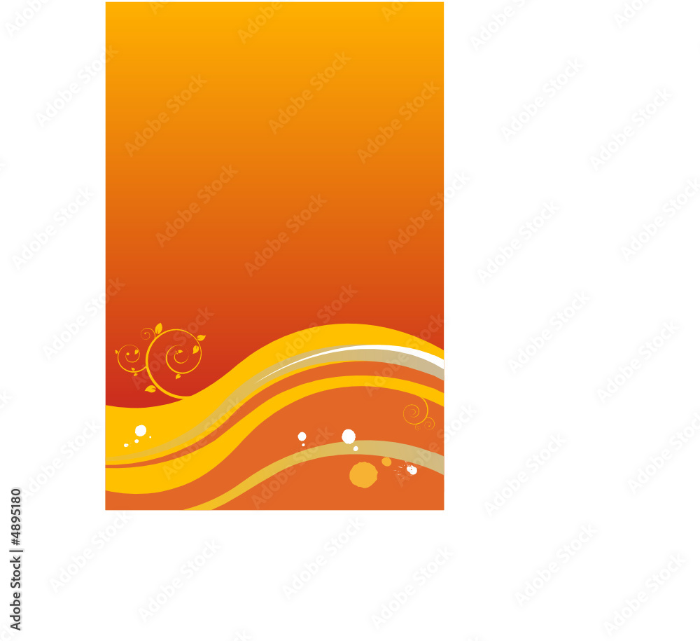 Obraz premium Background with waves and ornaments - vector illustration
