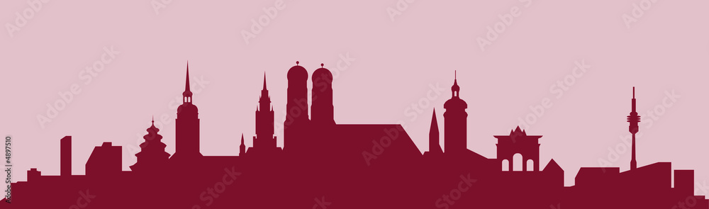 Naklejka premium München - Skyline 05