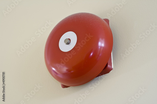 Red wall mounted Fire Alarm Bell