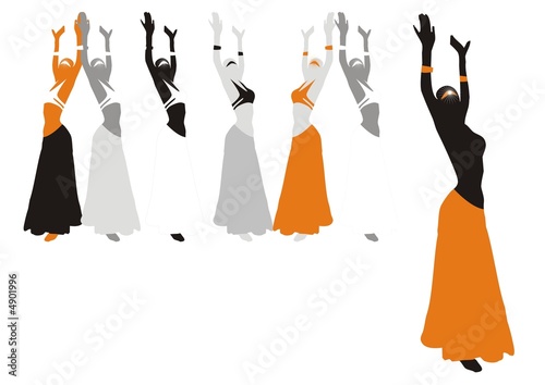 Beautiful womans in dance