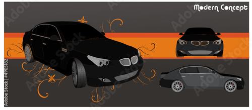 carro lujoso en vector
