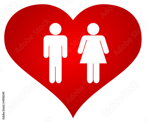 Couple dans un coeur