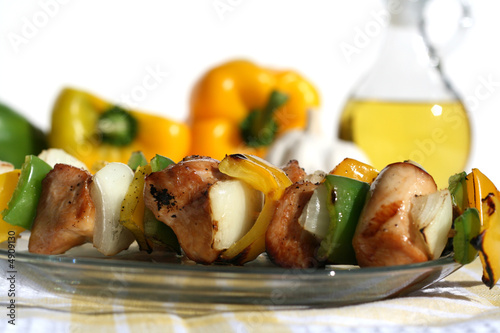 Grilled Chicken Kebabs Barb...