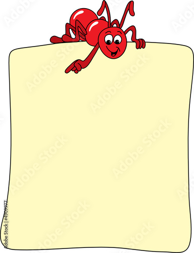 Red ant showing where to post you message