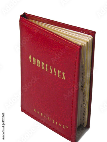 Executive Little Address Book Isolated On White.