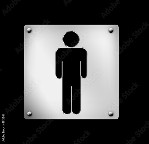 illustration male icon, toilet plate