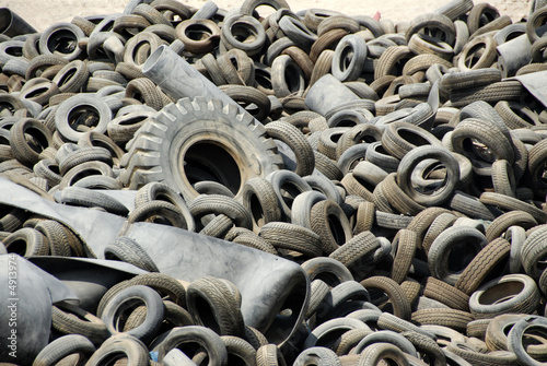 Junkyard Of Shredded Tires