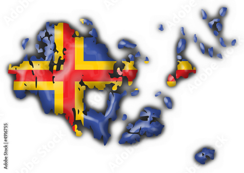 Aland aaland button flag map shape photo