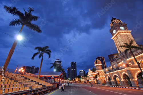 Kuala lumpur courthouse at dusk